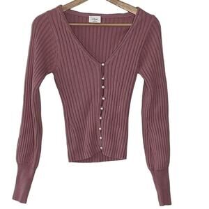 ARITZIA WILFRED PEARL BUTTON  KNIT CARDIGAN‎ SIZE XXS